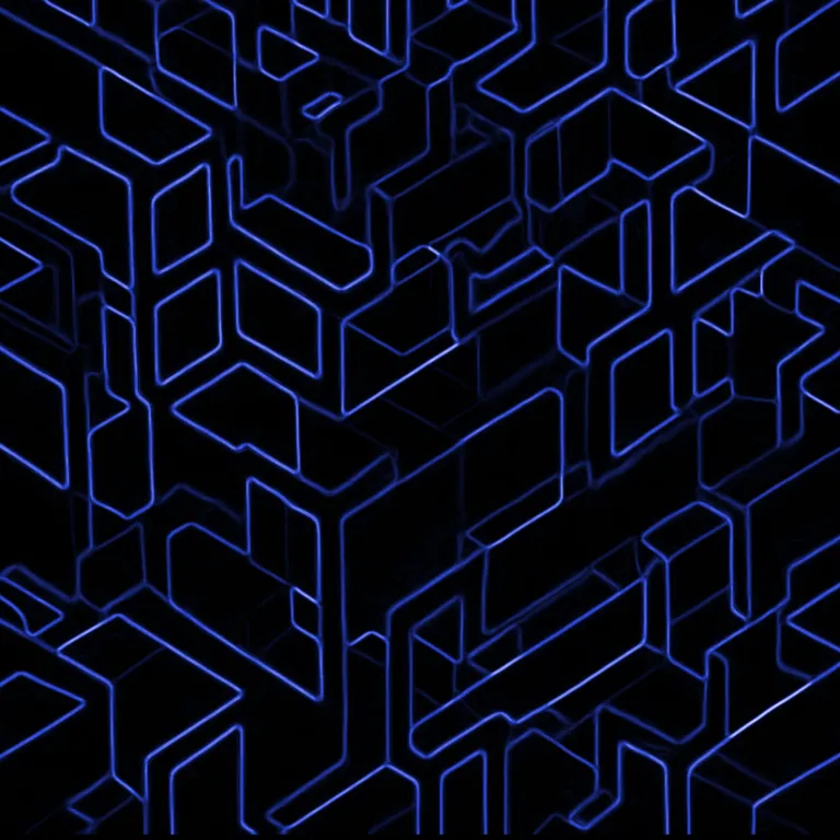 a black and blue background with a lot of lines