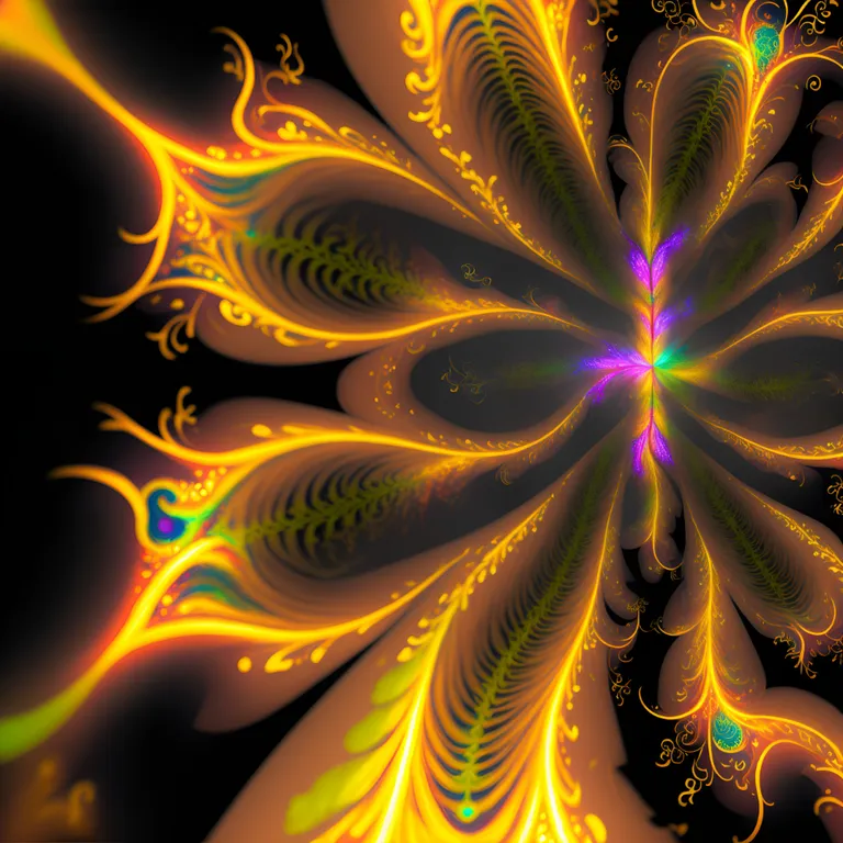 a computer generated image of a yellow flower