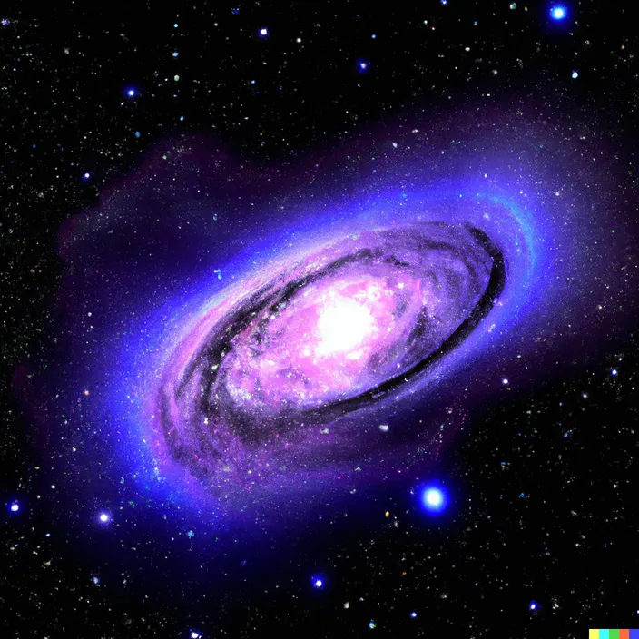 a spiral galaxy with stars in the background