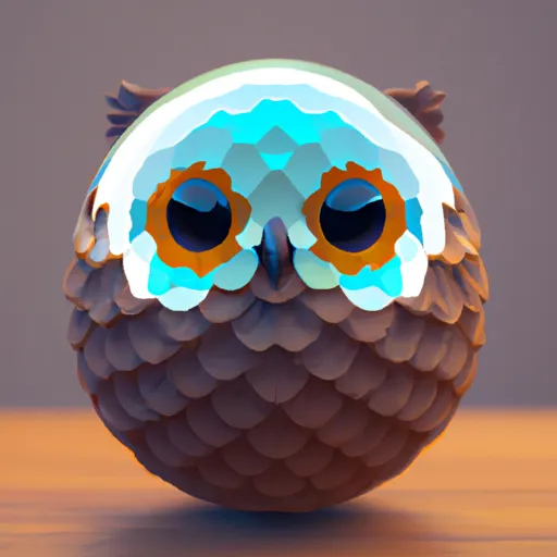 a close up of an owl figurine on a table