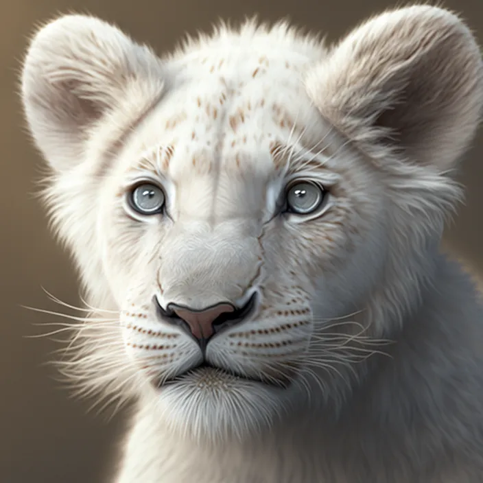 a close up of a white tiger with blue eyes