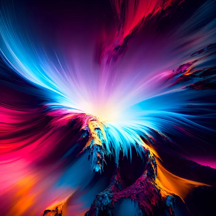 a computer screen with a colorful swirl on it
