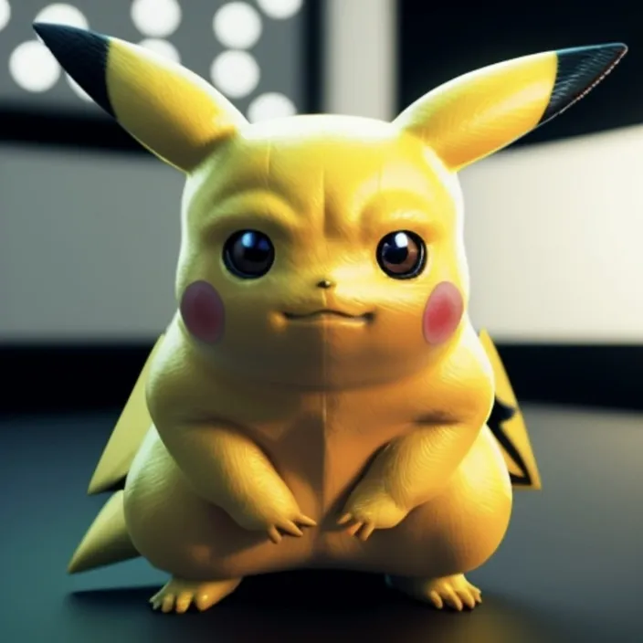 a pikachu figurine sitting on top of a table