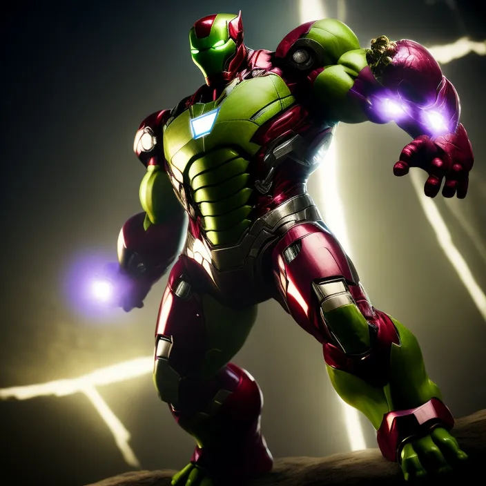 a picture of a man in a suit with lights on