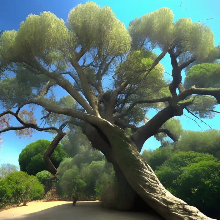 a large tree in the middle of a forest