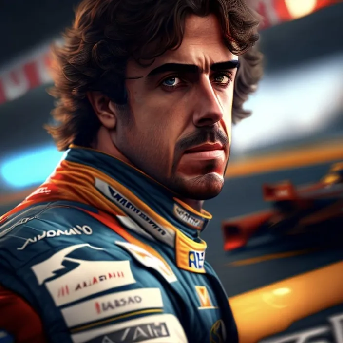 a close up of a person in a racing suit