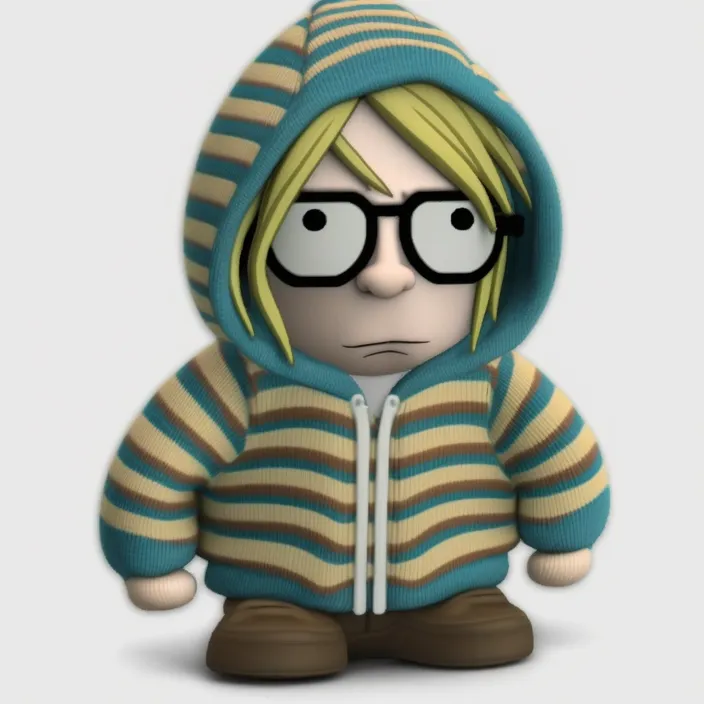 a cartoon character with glasses and a hoodie