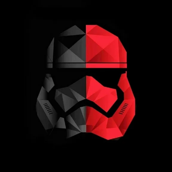 a star wars stormtrooper helmet on a black background