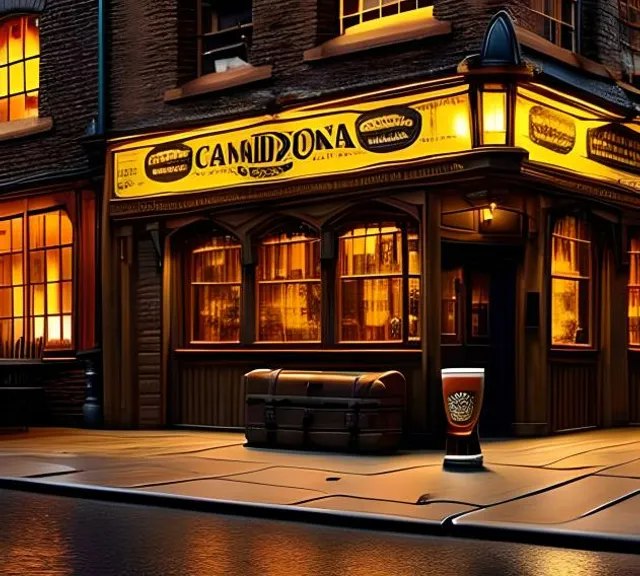a picture of a street corner with a coffee shop