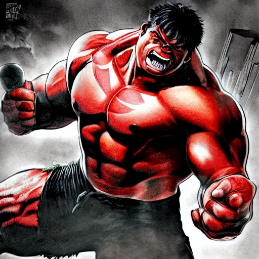 a drawing of the incredible hulk from the avengers movie