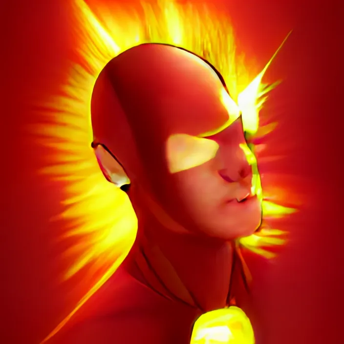 a close up of a person with a flash on their face