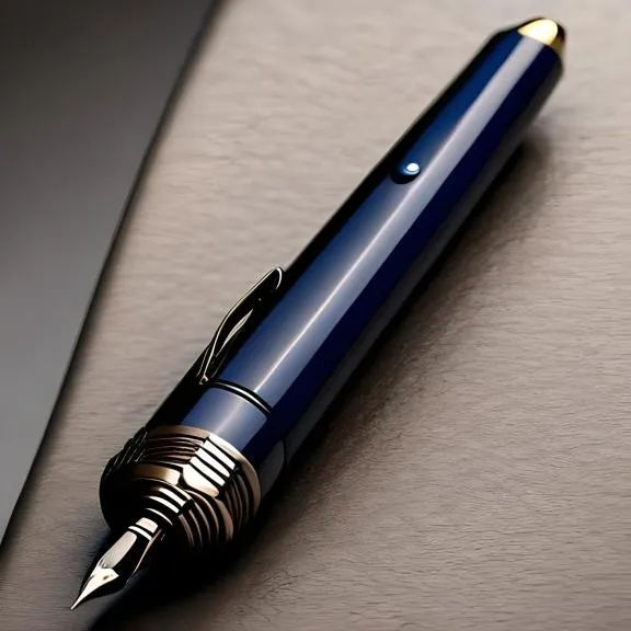 a pen sitting on top of a table next to a laptop