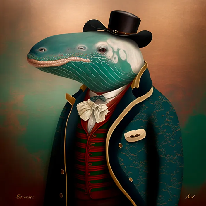 a painting of a lizard wearing a top hat