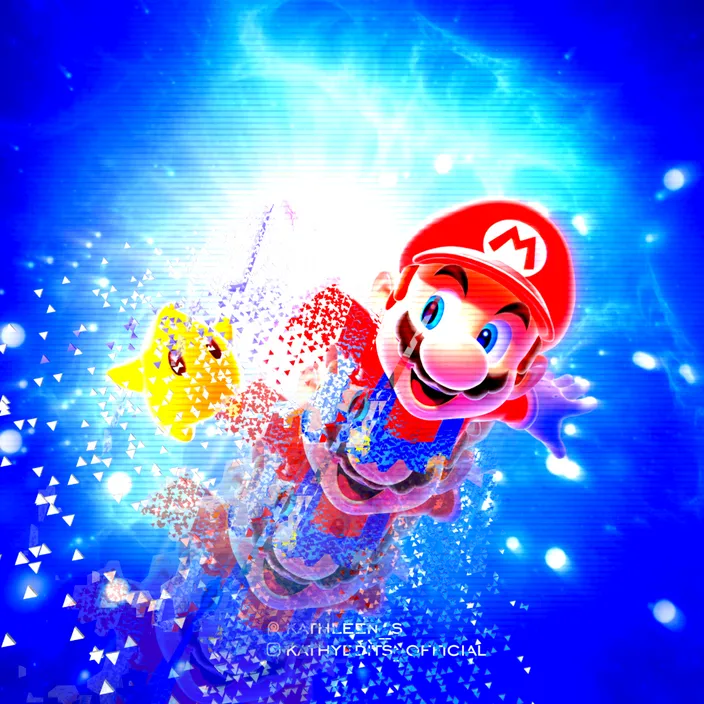a cartoon character flying through the air
