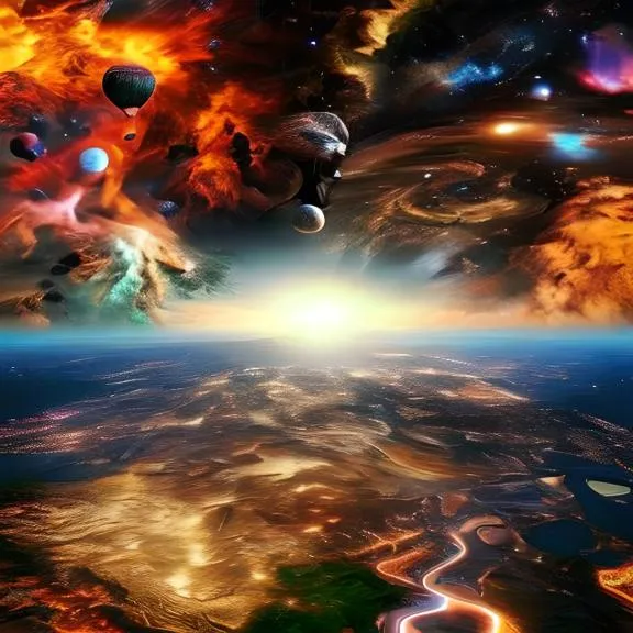 an image of a space scene with planets and stars