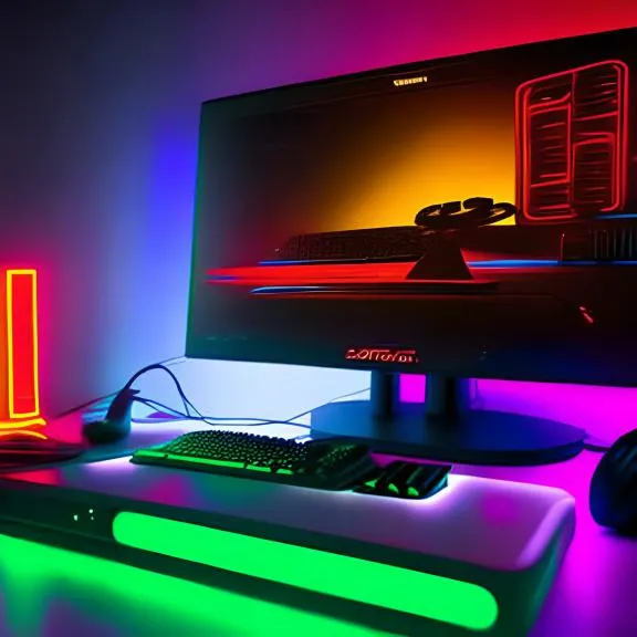 a computer monitor sitting on top of a desk