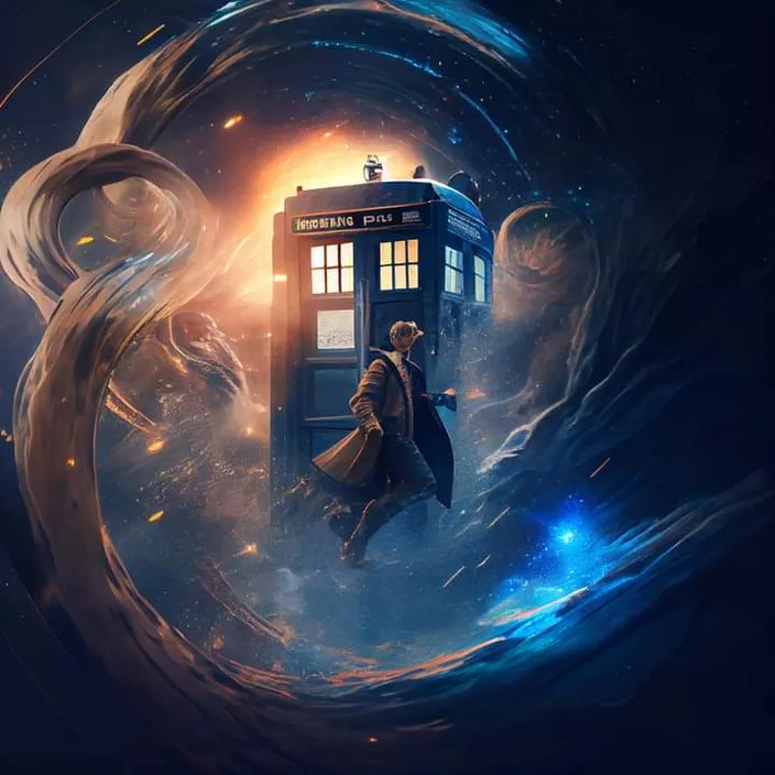 a doctor who is flying through the air