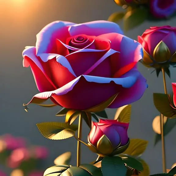 a bunch of pink roses with green leaves