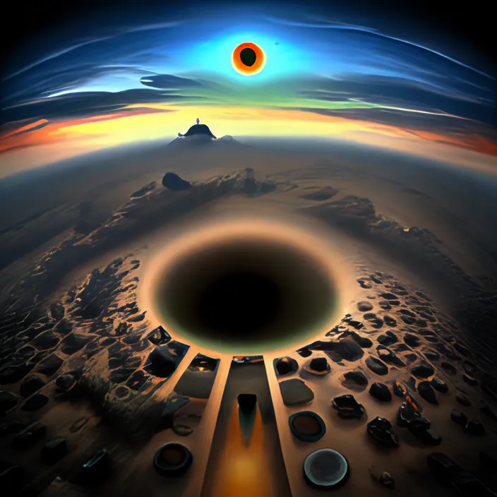 an image of a black hole in the sky