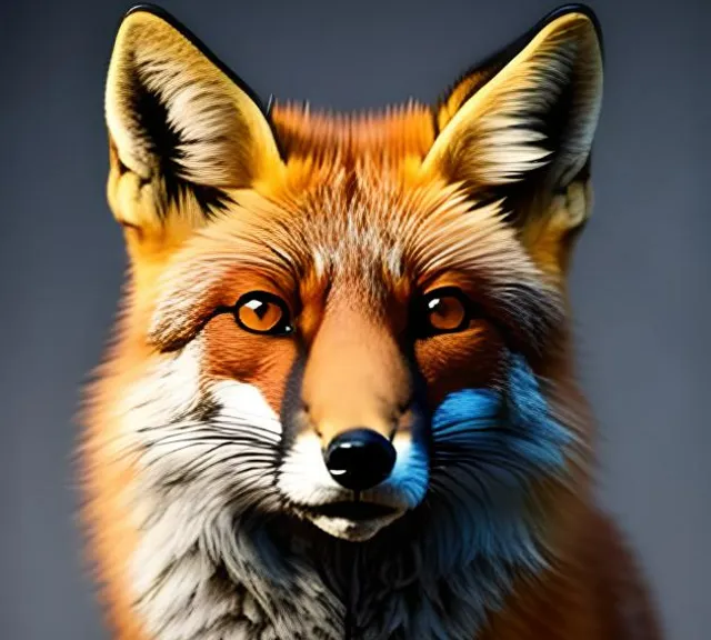 Make the fox's eyes green