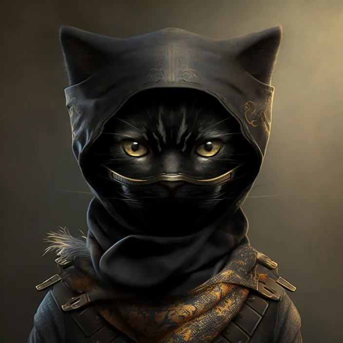 a painting of a cat wearing a hoodie