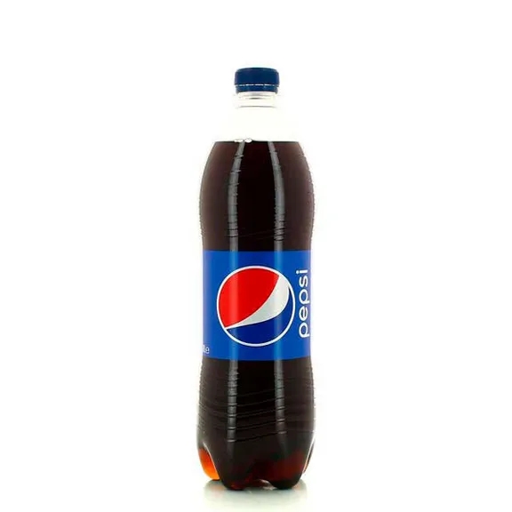 a bottle of pepsi cola on a white background