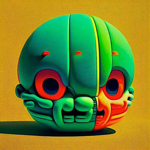 a digital painting of a skull wearing a green hat