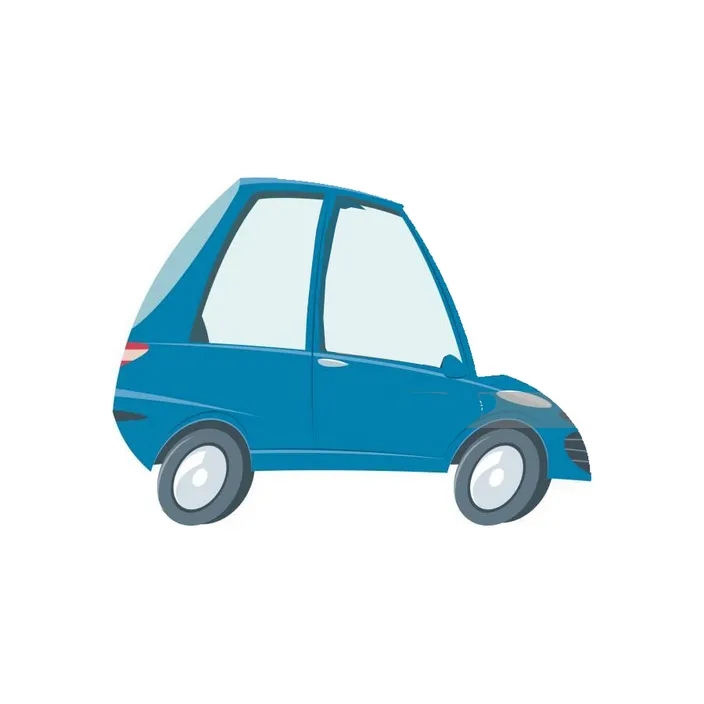 a small blue car on a white background