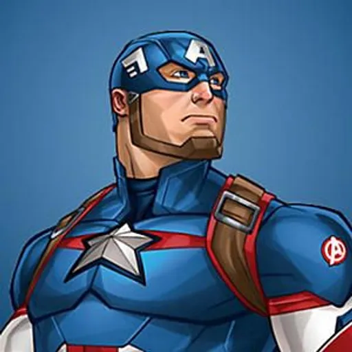 a cartoon character with a captain suit on