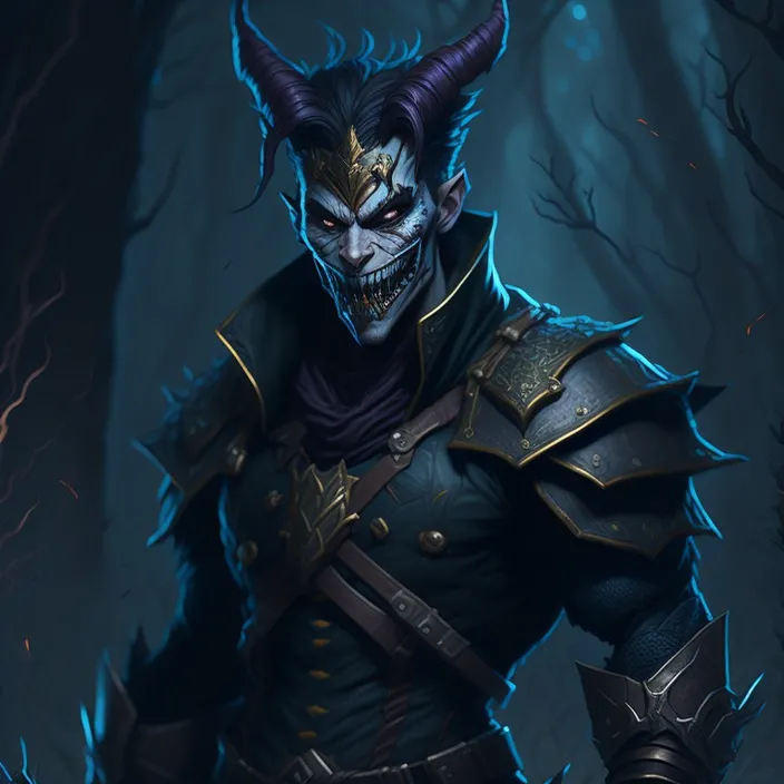 a demonic demon with horns and horns on his head