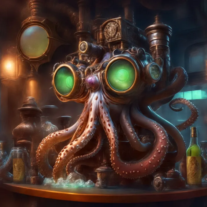 an octopus is sitting on top of a table