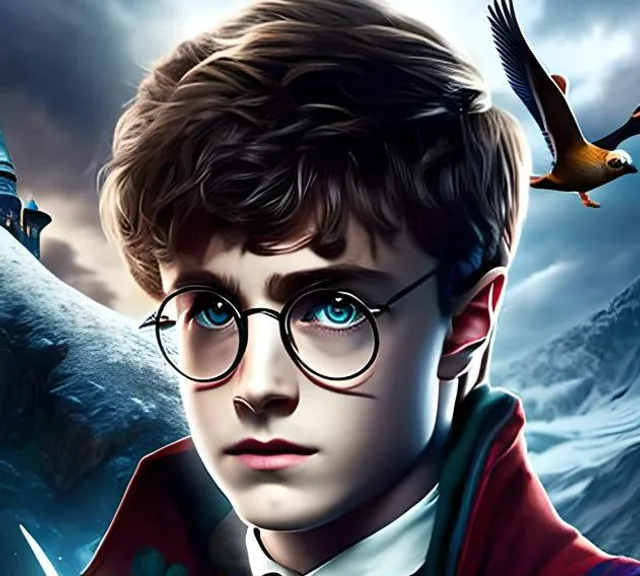 a boy with glasses and a harry potter outfit