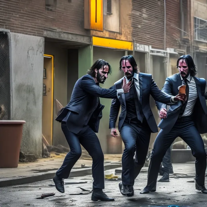 a group of men dressed in suits and masks