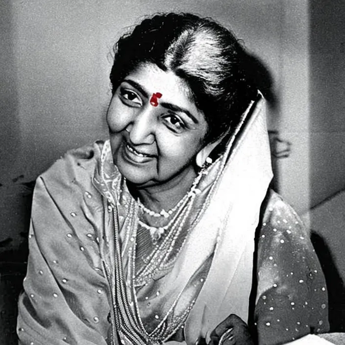 a black and white photo of a woman in a sari