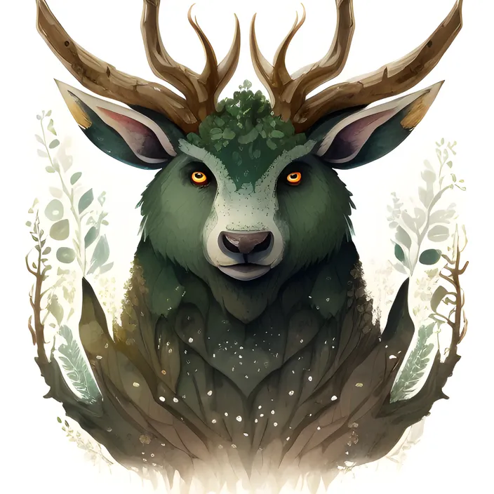 natural material, art, fawn, horn, snout, illustration, terrestrial animal, eyelash, sculpture, event