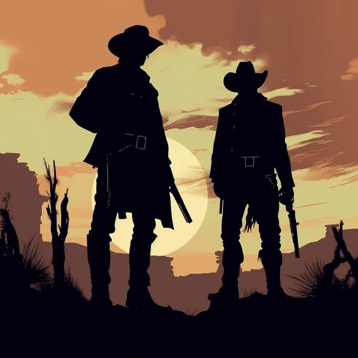 a couple of men standing next to each other