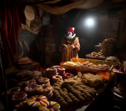 a person standing in front of a table full of food