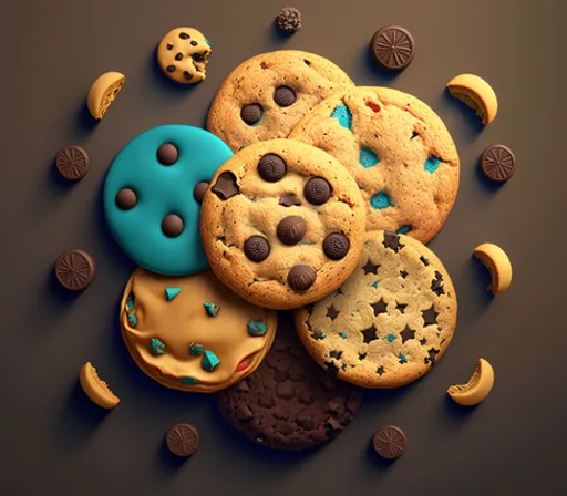 a pile of cookies and cookies on a table