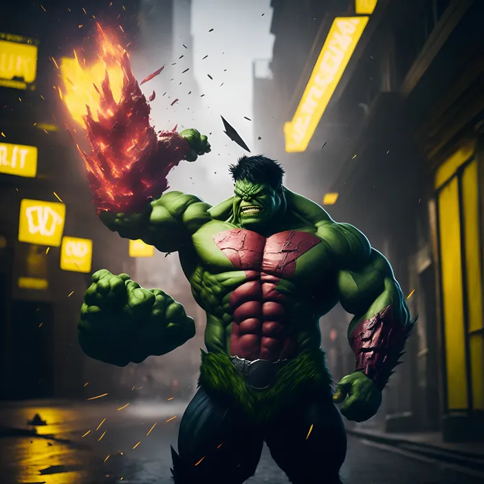 a man in a green and red costume holding a sword