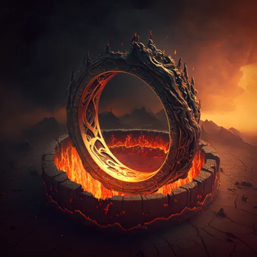 a fire ring sitting on top of a stone slab