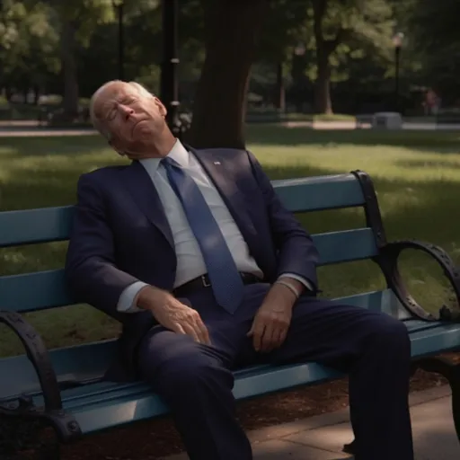 a man in a suit and tie sitting on a bench