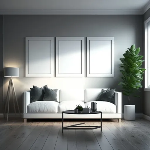 furniture, plant, couch, black, wood, rectangle, comfort, flooring, picture frame, floor