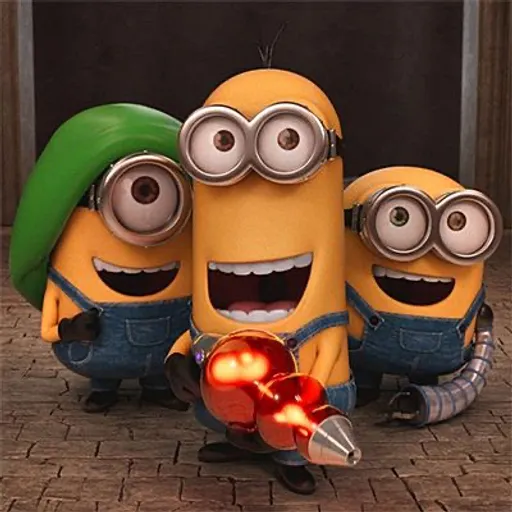 a group of minion characters standing next to each other