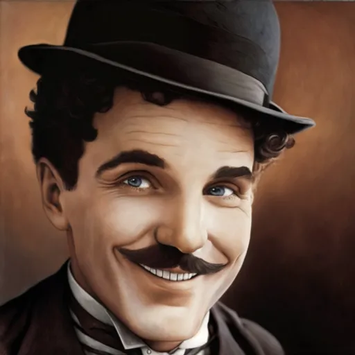 a painting of a man with a mustache and a top hat