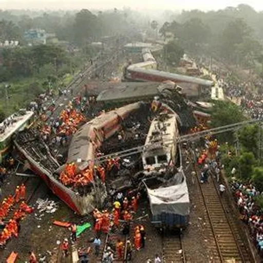 a group of people standing around a train