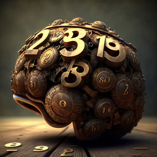 a ball shaped like a clock with the numbers inside of it