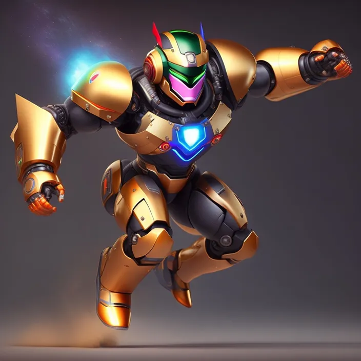 a robot that is standing in the air