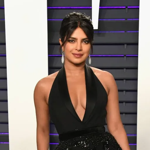 a woman in a black dress posing for a picture