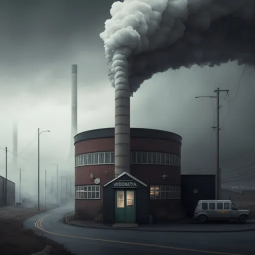 cloud, sky, building, architecture, pollution, electricity, chimney, gas, vehicle, smoke