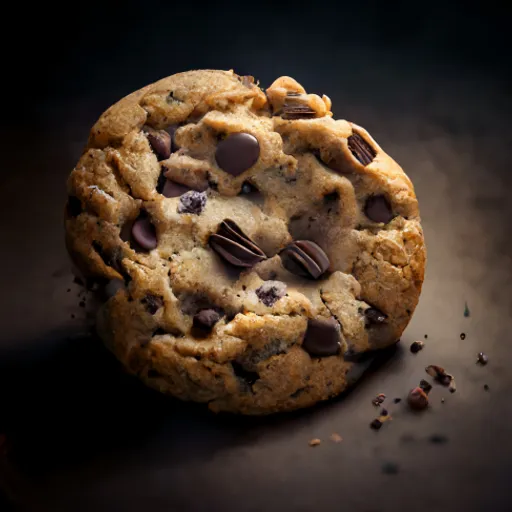 a chocolate chip cookie with a bite taken out of it